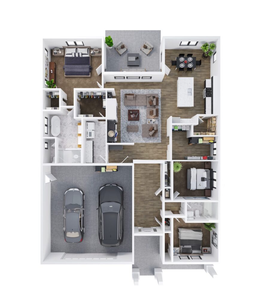 brett lott homes floor plans - timothy 3d floor plan view