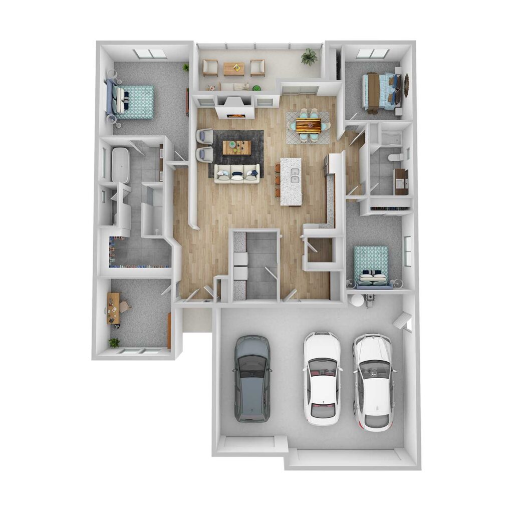 brett lott homes floor plans - carlson 3d floor plan view