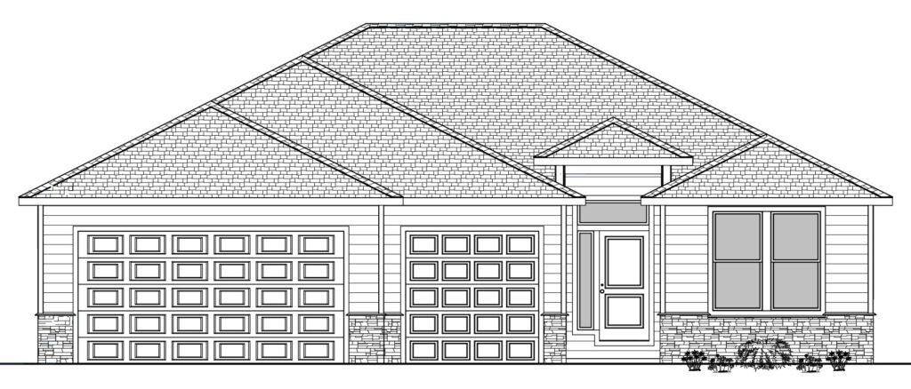 brett lott homes floor plans - carlson front elevation view