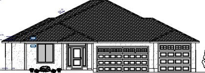 brett lott homes floor plans - sarah front elevation view