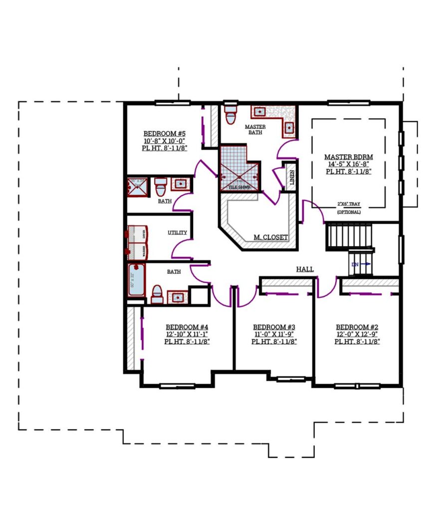 brett lott homes floor plans - jackson upper level floor plan view