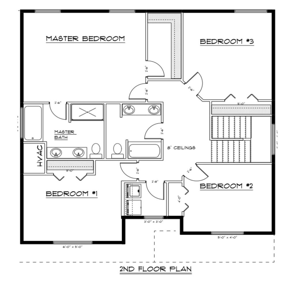 brett lott homes floor plans - jamison upper level floor plan view