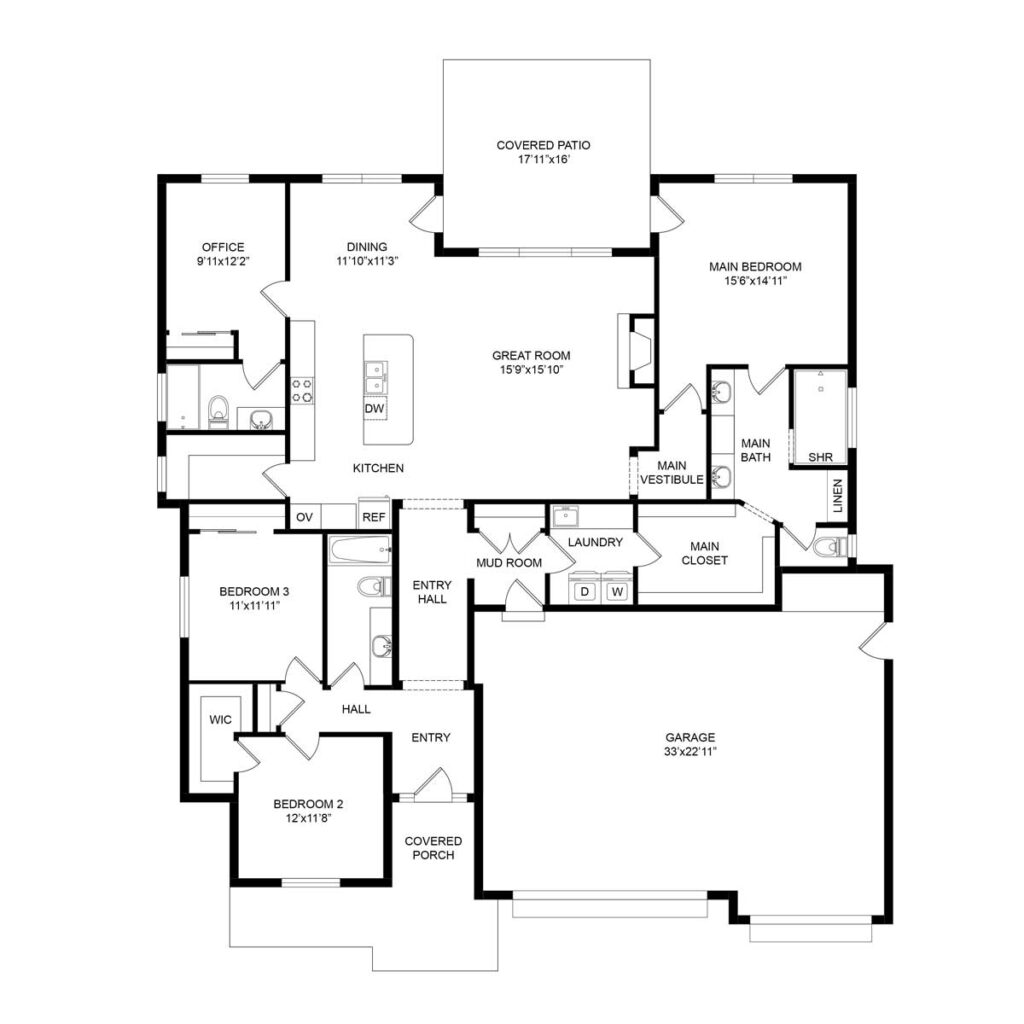 brett lott homes floor plans - sarah floor plan view