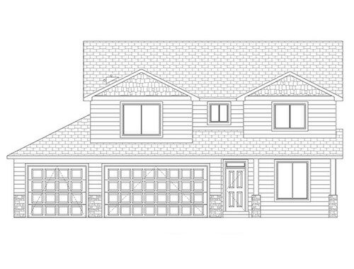 brett lott homes floor plans - alison front elevation view